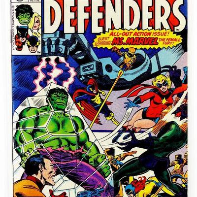 DEFENDERS #57 HULK and Ms. MARVEL Bronze Age Comic Book 1978 Marvel Comics VF+