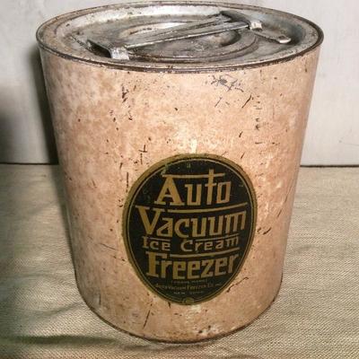 Antique Auto Vacuum Ice Cream Freezer