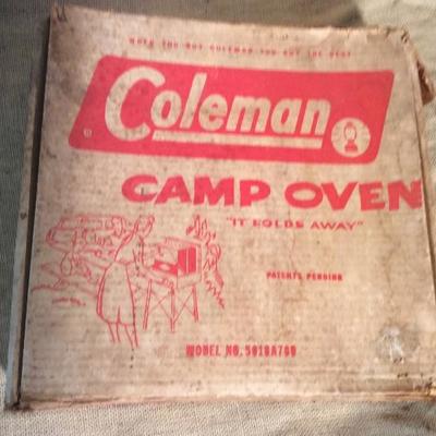 Vintage Coleman Campstove Oven w/ Box