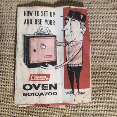 Vintage Coleman Campstove Oven w/ Box