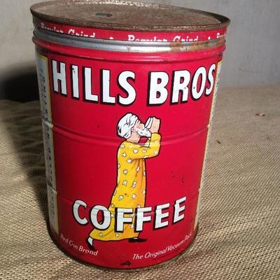 Vintage Hills Bros. Coffe Can w/Lid