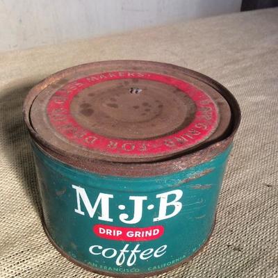 Vintage MJB Coffe Can w/ Lid