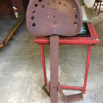 Vintage Metal Tractor Seat