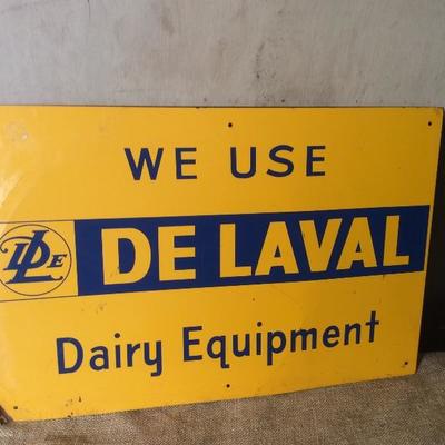Vintage De Laval Dairy Equipment Sign
