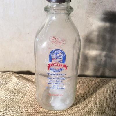 Rasmussen's Castle Creamery Milk Bottle w/Cap