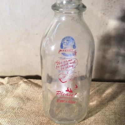 Rasmussen's Castle Creamery Milk Bottle w/Cap