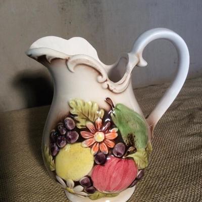 Vintage Pretty Little Pitcher w/ Flowers. Made in Japan