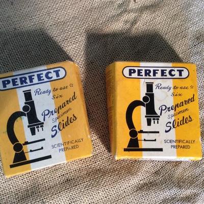 Vintage Microscope Slides. "Perfect"