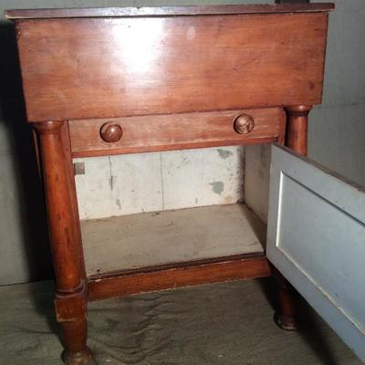Antique Wash Stand/Dry Sink w/Drawer and Cabinet