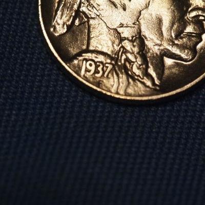 1937 D Buffalo Nickel    1528