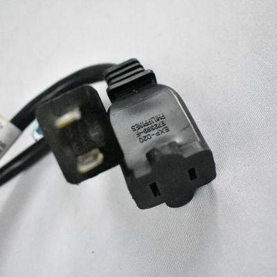 4 Extension Cords: Black 10', 15', 20', and Green 25'