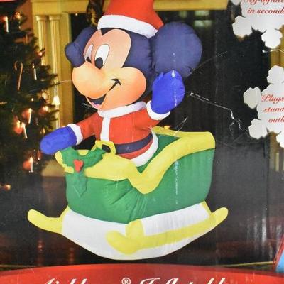Disney Mickey Mouse Holiday Inflatable Yard Decor - Works