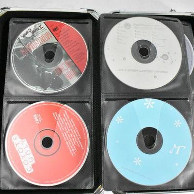 2 CD Cases with 45 Music CDs, Mostly Rap & Country