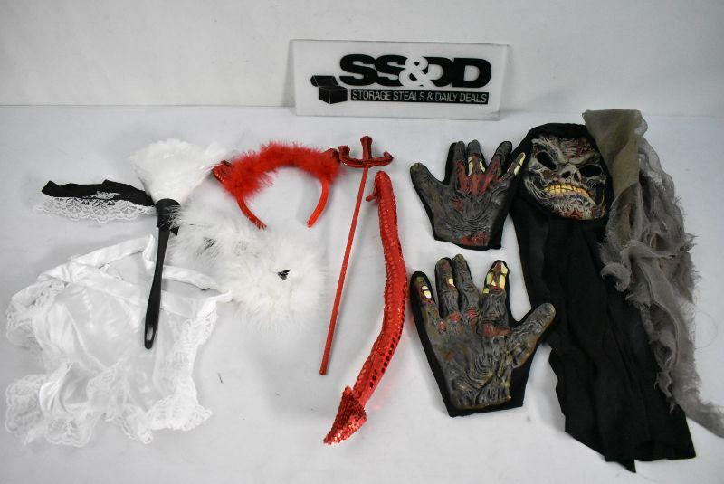 11 Piece Halloween Costume Accessories French Maid Devil Zombie Estatesales Org