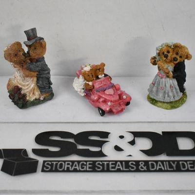 Qty 3 Bear Couple Figurines