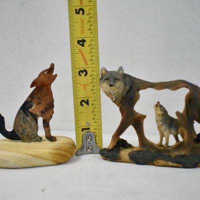 Wolves Figurine Decor, qty 2