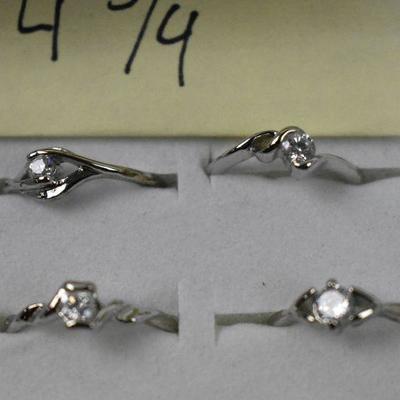 Qty 7 Costume Jewelry Rings size 4.75 - New