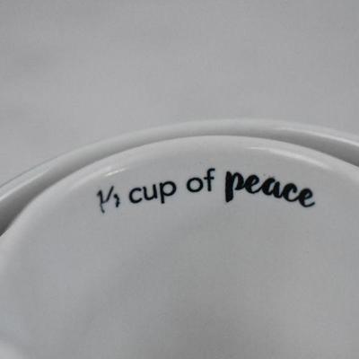 Ceramic Measuring Cups Peace/Hope/Love/Joy