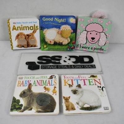 Qty 5 Board Books: Animals -to- Touch & Feel Kitten