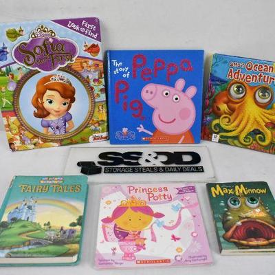 Qty 6 Kids Books: Max the Minnow -to- Sofia the First