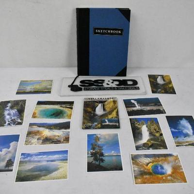 Sketchbook & Yellowstone Postcards