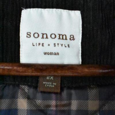 Brown Corduroy Jacket, Women's 2X by Sonoma