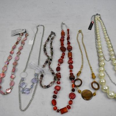 6 Piece Costume Jewelry Necklaces