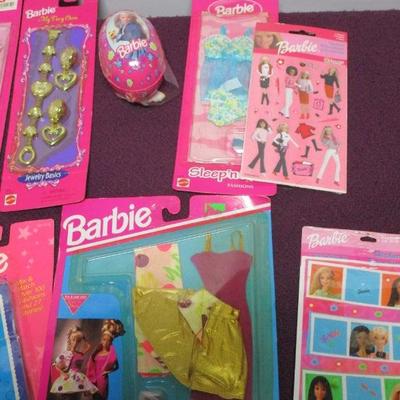 Lot 11 - Barbie Items - Clothes & Stickers
