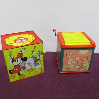 Lot 16 - Mickey Mouse & Bugs Bunny Jack In The Box