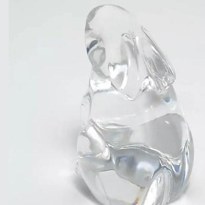 Baccarat Crystal Sitting Rabbit Figurine 
