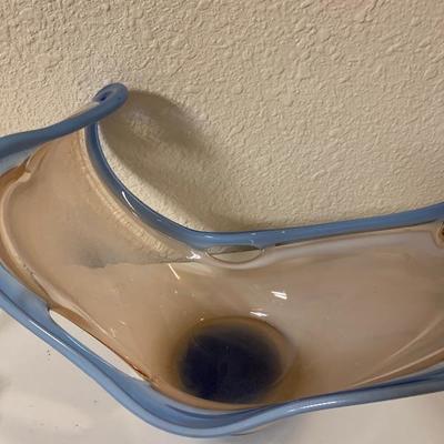 Mid century Modern Abstract Art Glass