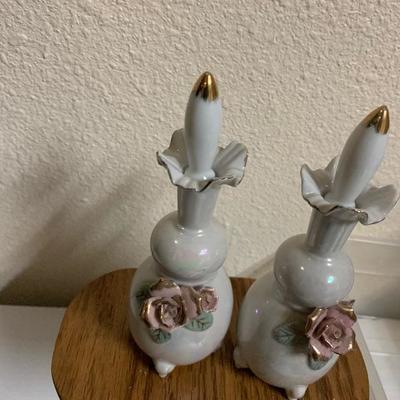 Vintage Porcelain Vanity Perfume bottles