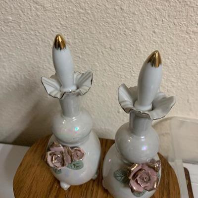 Vintage Porcelain Vanity Perfume bottles