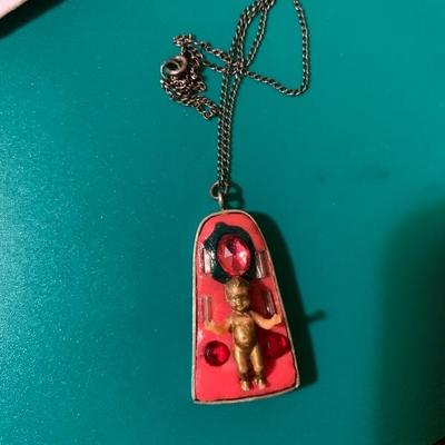 Antique Mardi Gras Pensant Celluloid 