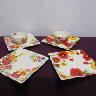 Lot 32 - Maxcera Group Floral Dishes