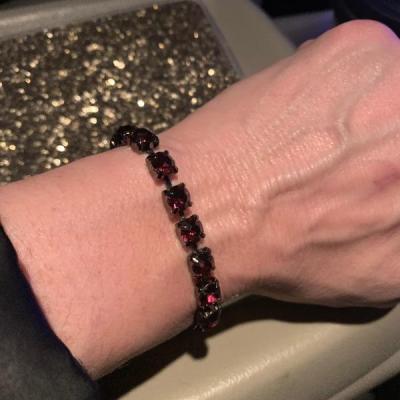 Purple Rhinestone Bracelet