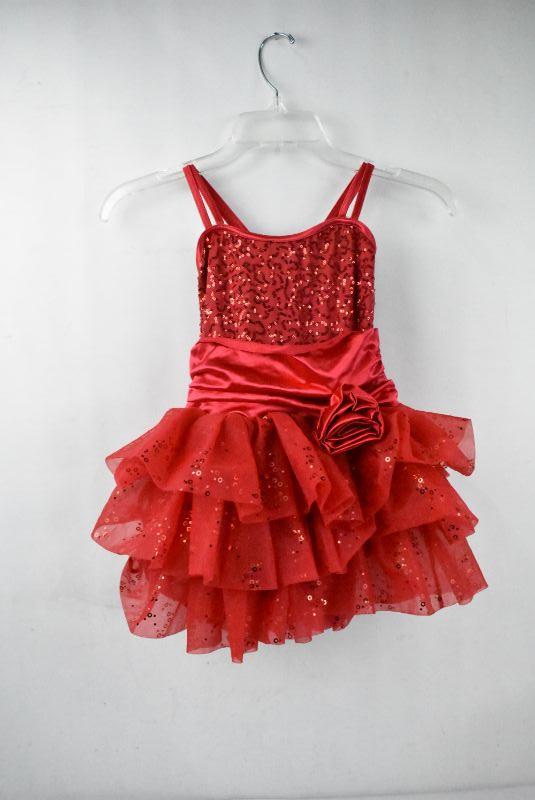 red sparkly dance costume