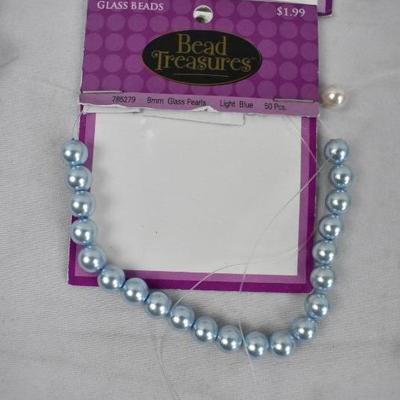 Lot of Beads for Jewelry Making: Mostly Pearlescent