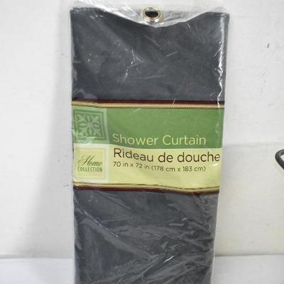 Shower Caddy & Shower Curtain (Navy)