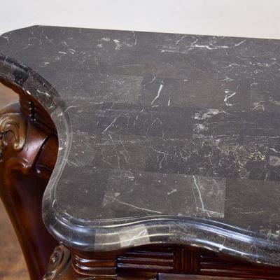 Ornate Marble Top Sofa Table