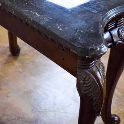Ornate Marble Top Sofa Table
