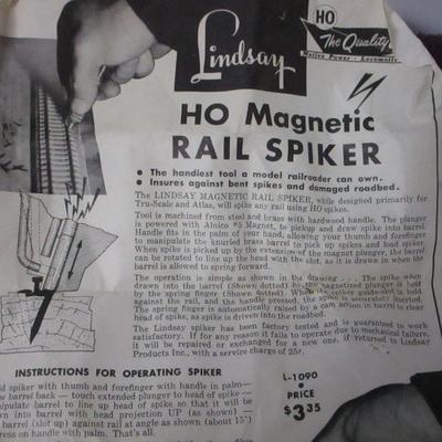 Lot 73 -Lindsay HO Magnetic Rail Spiker 