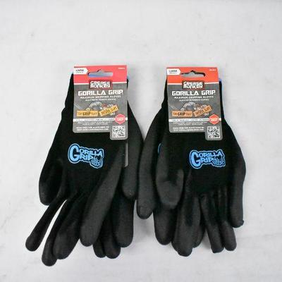 Brute Super Tuff Contractor Bags 55 Gallon & 2 Pairs of Gorilla Grip Gloves- New