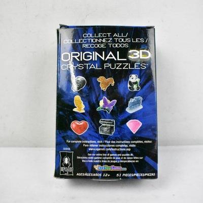 Original 3D Crystal Puzzle: Black Treasure Chest - New, Open Box, Sealed Puzzle
