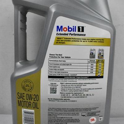 Mobil 1 0W-20 High Mileage Full Synthetic Motor Oil, 5 Quart - New
