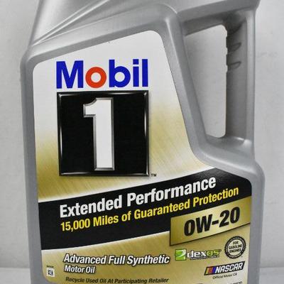 Mobil 1 0W-20 High Mileage Full Synthetic Motor Oil, 5 Quart - New