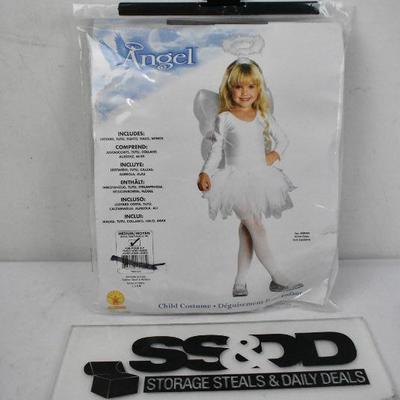 Angel Child Halloween Costume, Size Medium 8-10 - New