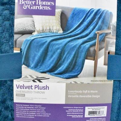 BH&G Oversized Velvet Plush Throw Blanket, 50