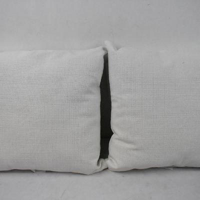 Pair of Coconut Button Decorative Pillows, 18x18