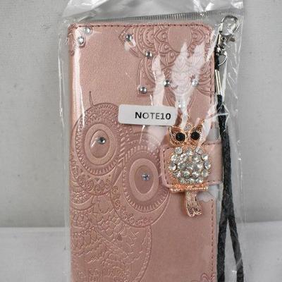 Note 10 Phone Case, Blush with Owls - New